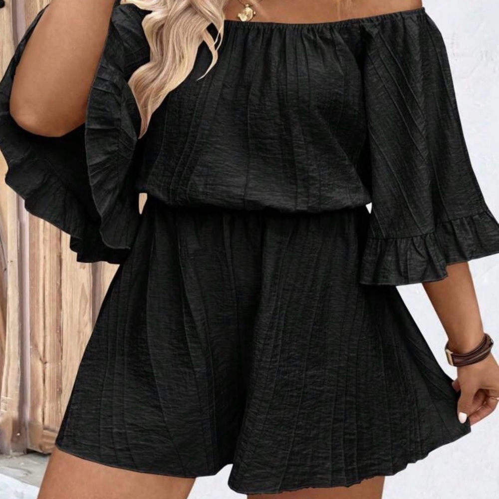 Elegant Black Off-Shoulder Jumpsuit